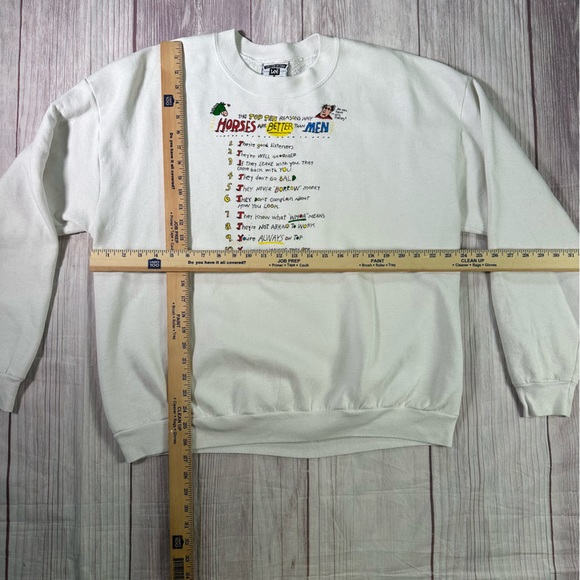 Women’s Vintage Lee 1995 “Reasons Why Horses are Better Than Men” Crewneck XL - Picture 5 of 9